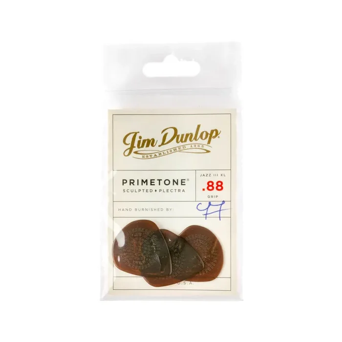 Jim Dunlop 520 Primetone Jazz III XL Grip Pick, .88mm, 3-Pack