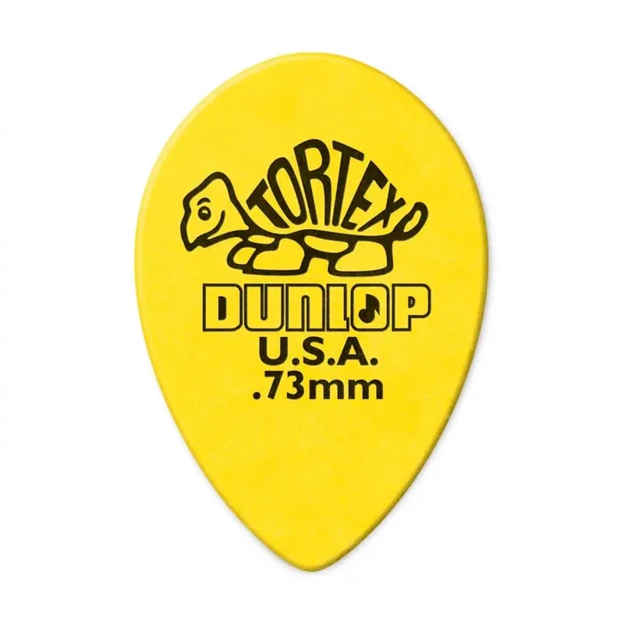 Jim Dunlop .73mm Small Teardrop Picks Yellow – 6-Pack