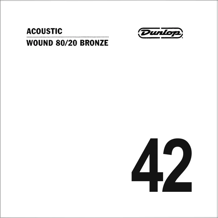 Jim Dunlop DAB42 80/20 Bronze Acoustic Guitar String, .042