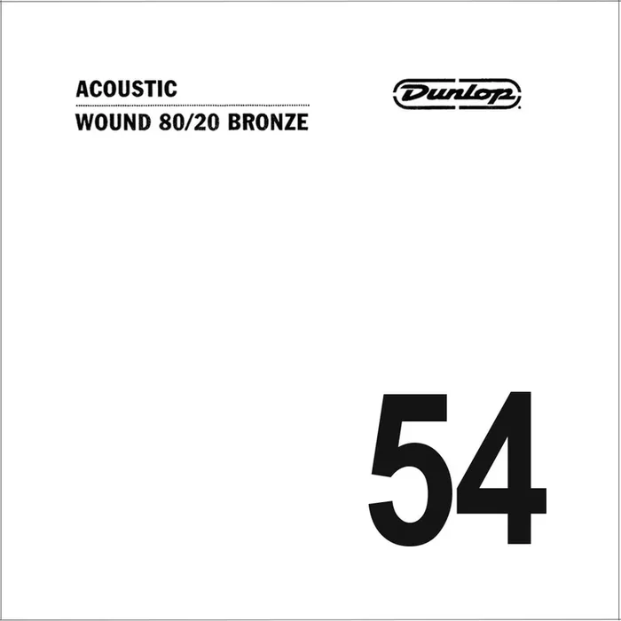 Jim Dunlop DAB54 80/20 Bronze Acoustic Guitar String, .054