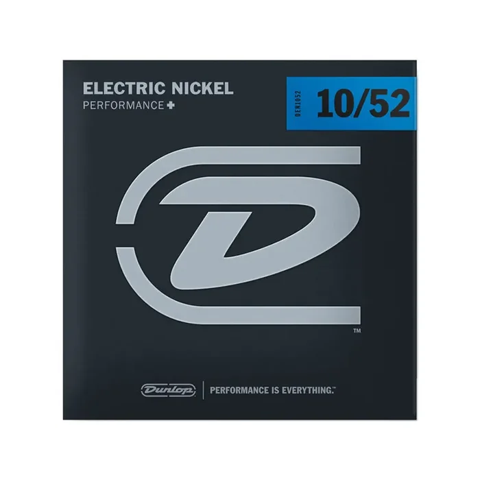 Jim Dunlop DEN1052 Performance+ Nickel Wound Electric Guitar Strings, Medium-Heavy, 10-52