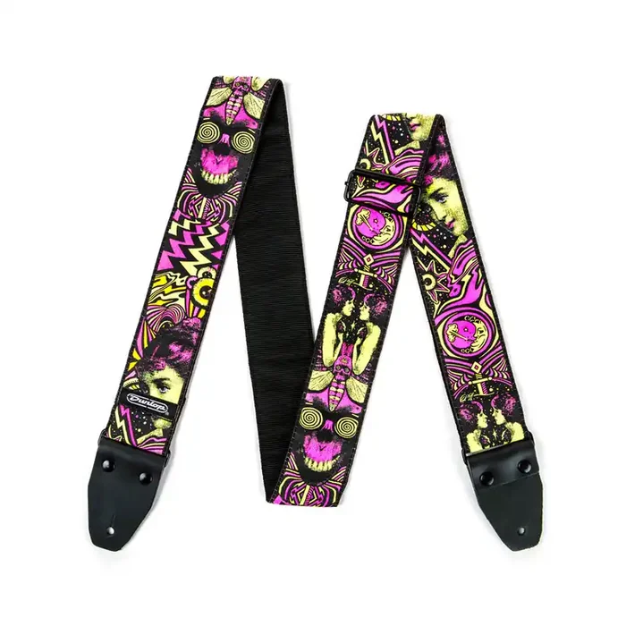 Jim Dunlop ILD06 I Love Dust Smoking Moon Guitar Strap, Orange