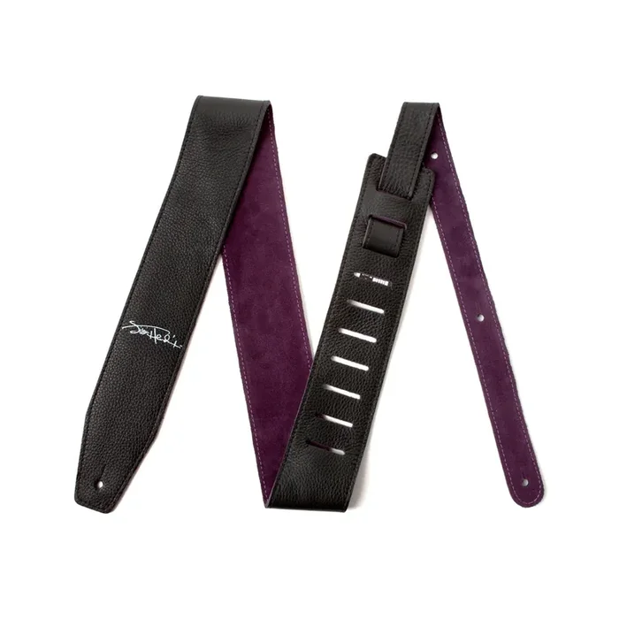 Jim Dunlop JH20 Jimi Hendrix Signature Leather Guitar Strap, Black