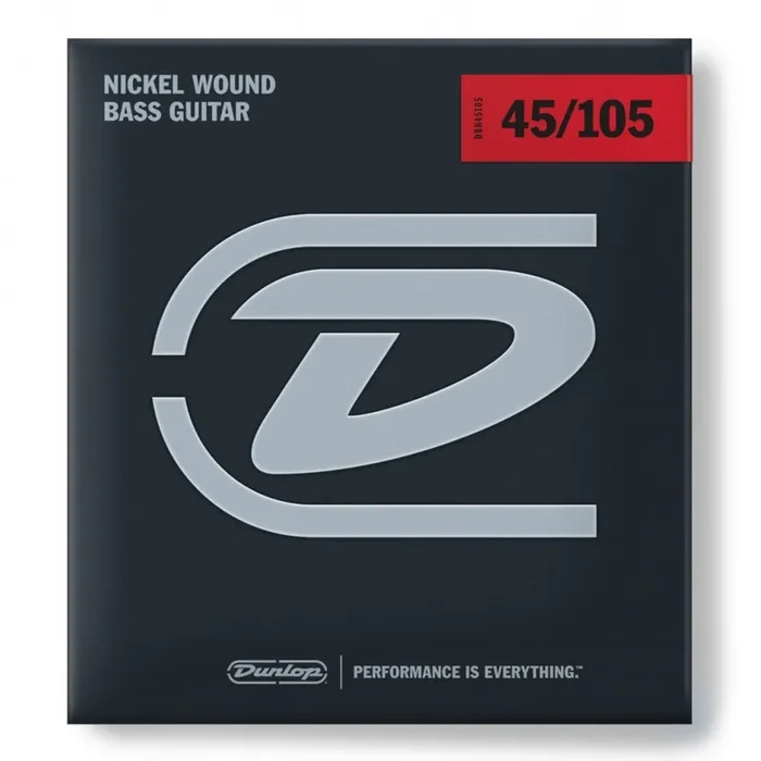 Jim Dunlop Performance+ Nickel Wound 45-105 Bass Guitar Strings, Long Scale