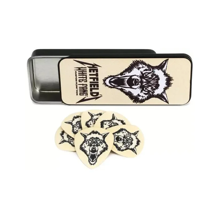 Jim Dunlop PH122 Hetfield White Fang Custom Flow Pick Tin, .73mm