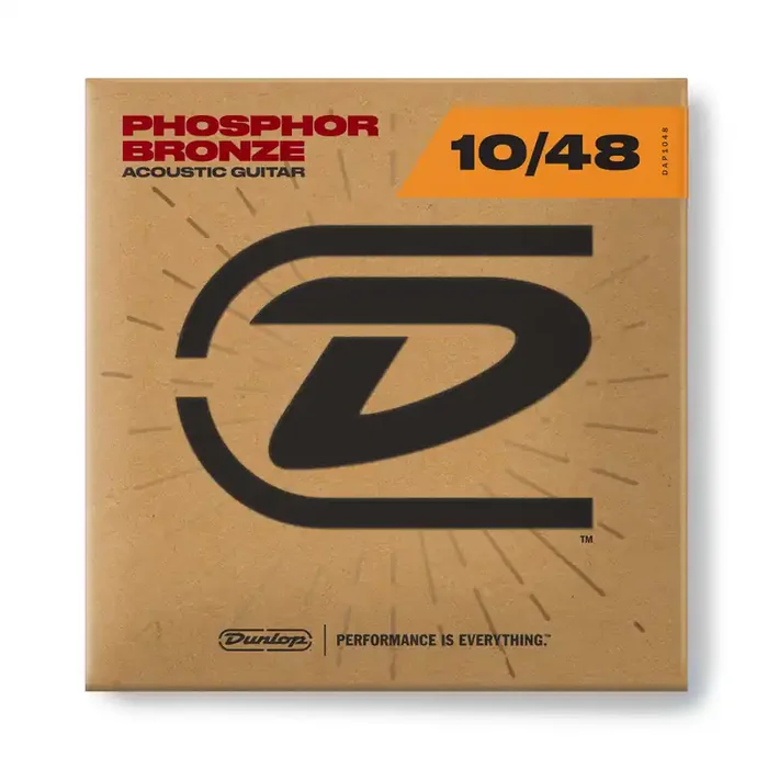 Jim Dunlop Phosphor Bronze 10-48 Acoustic Guitar Strings, Extra Light