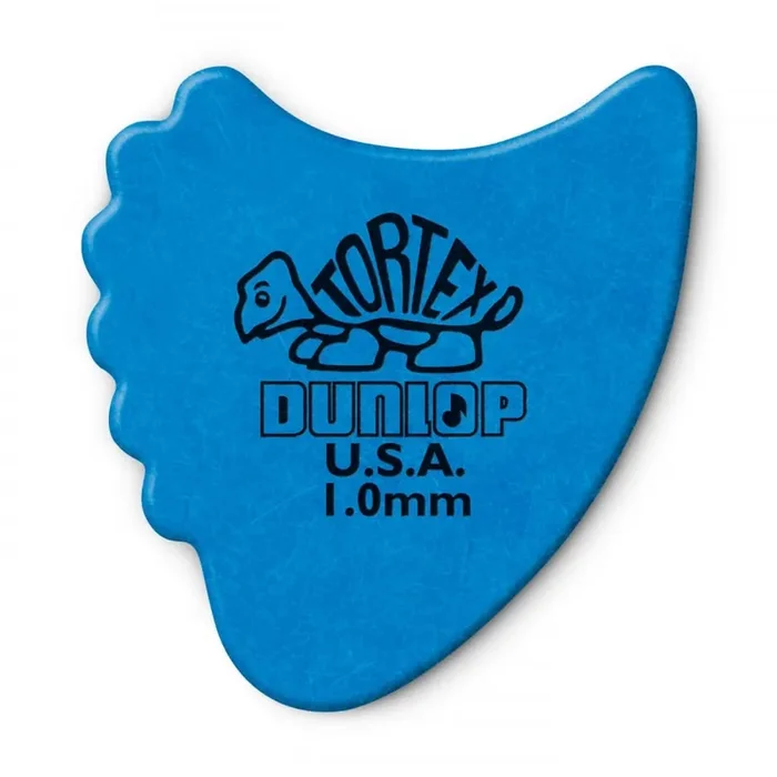 Jim Dunlop TORTEX Blue Fin 1mm Guitar Plectrum, 6-Pack