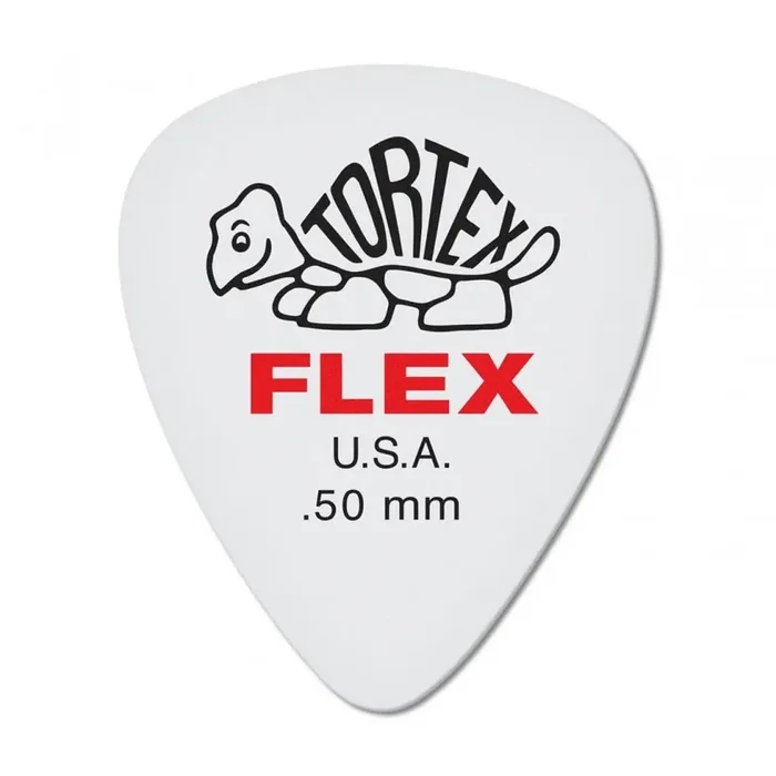 Jim Dunlop Tortex Flex 0.50mm Guitar Plectrums, 12-Pick Player Pack