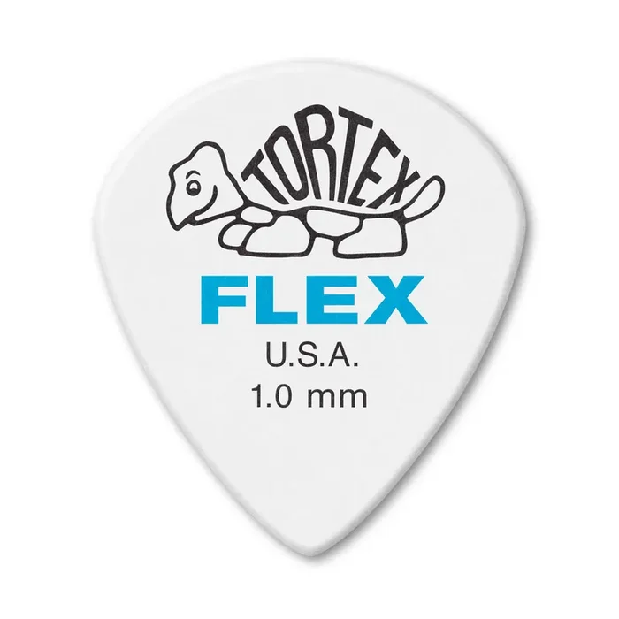 Jim Dunlop Tortex Flex Jazz III XL 1mm Guitar Plectrums, 12-Pack