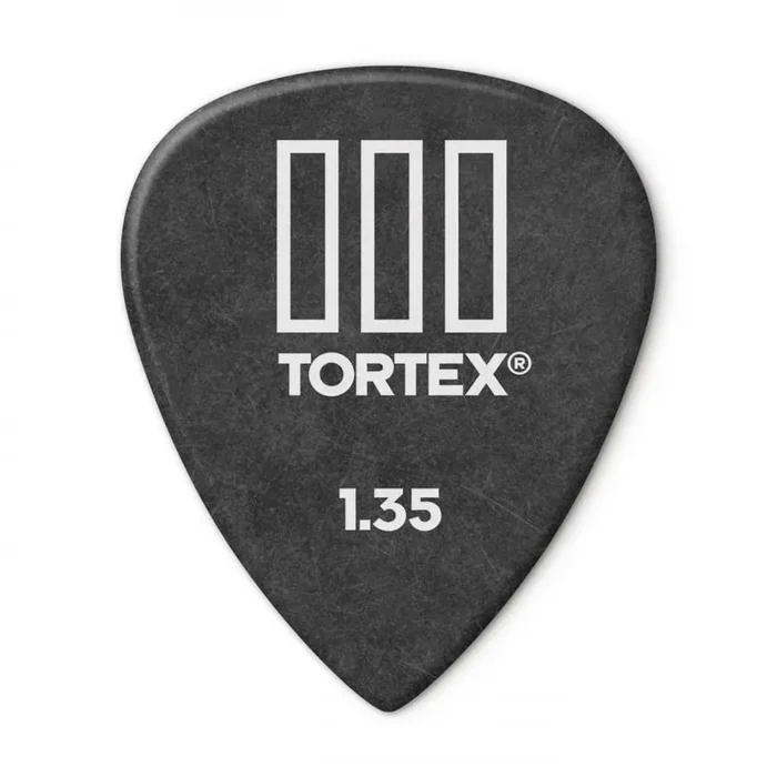 Jim Dunlop Tortex III Guitar Picks 1.35mm Black Player Pack of 12 462P135