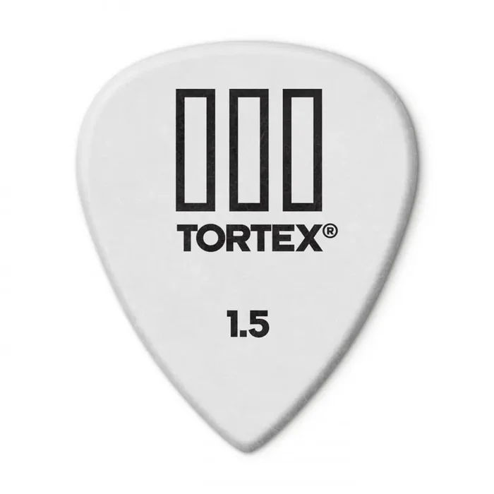 Jim Dunlop Tortex III Guitar Picks 1.50mm White Player Pack of 12 Picks 462P150