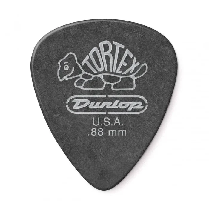 Jim Dunlop TORTEX Pitch Black Guitar Plectrums 0.88mm, 12-Pick Player Pack