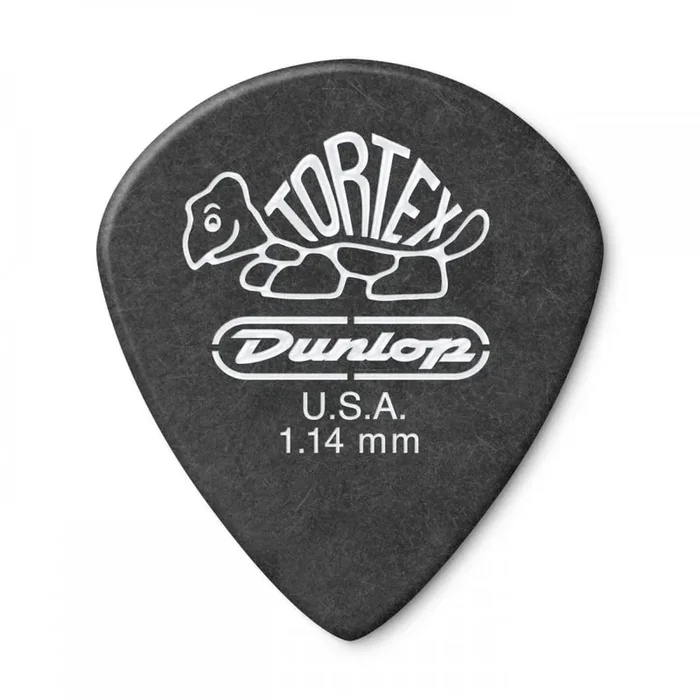 Jim Dunlop TORTEX Pitch Black Jazz III 1.14mm Guitar Plectrum, 12-Pack