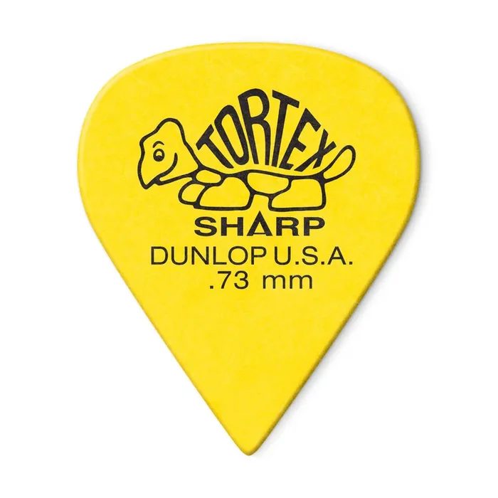 Jim Dunlop TORTEX Sharp 0.73mm Guitar Plectrums, 12-Pack