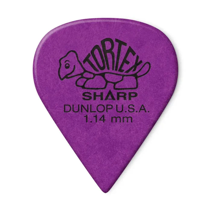 Jim Dunlop TORTEX Sharp 1.14mm Guitar Plectrums, 12-Pack