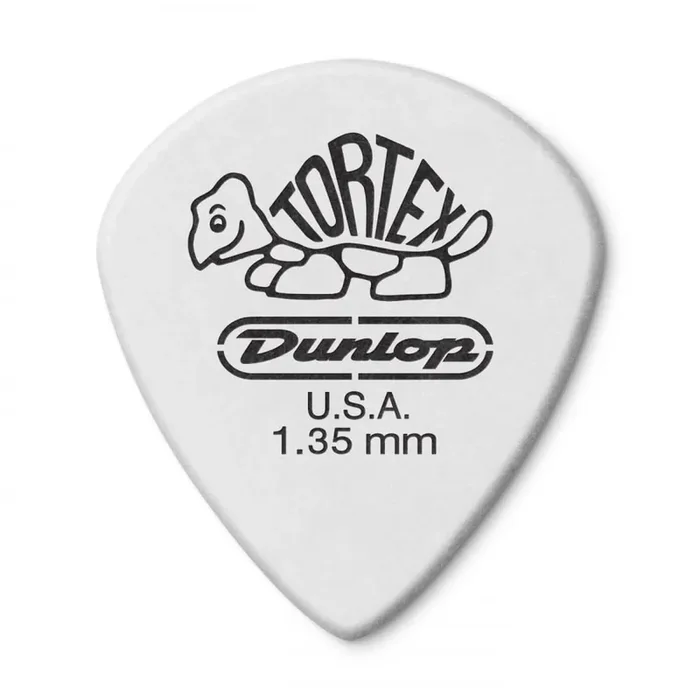 Jim Dunlop White TORTEX Jazz III 1.35mm Guitar Plectrums, 12-Pick Player Pack