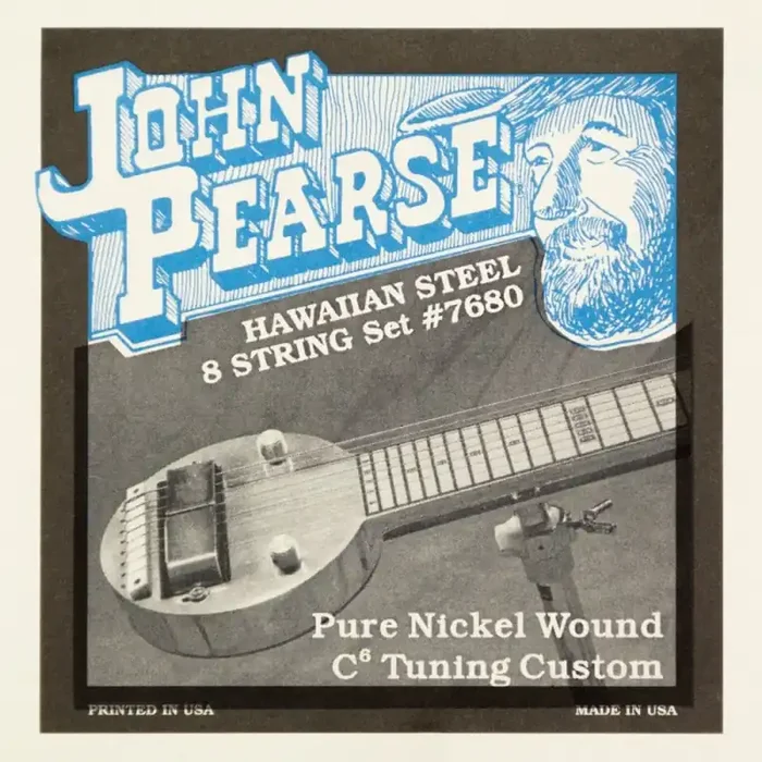John Pearse 7680 C6 Tuning, Hawaiian Lap Steel Strings, 8-String, 15-62