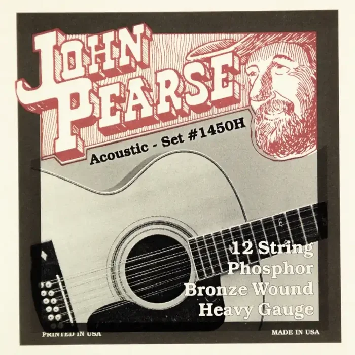 John Pearse Phosphor Bronze 12-String 13-56 Acoustic Guitar Strings (C Tuning)