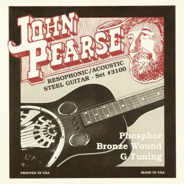 John Pearse Phosphor Bronze 16-59 Resonator Acoustic Guitar Strings