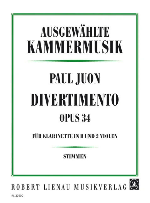 Juon: Divertimento, Op. 34