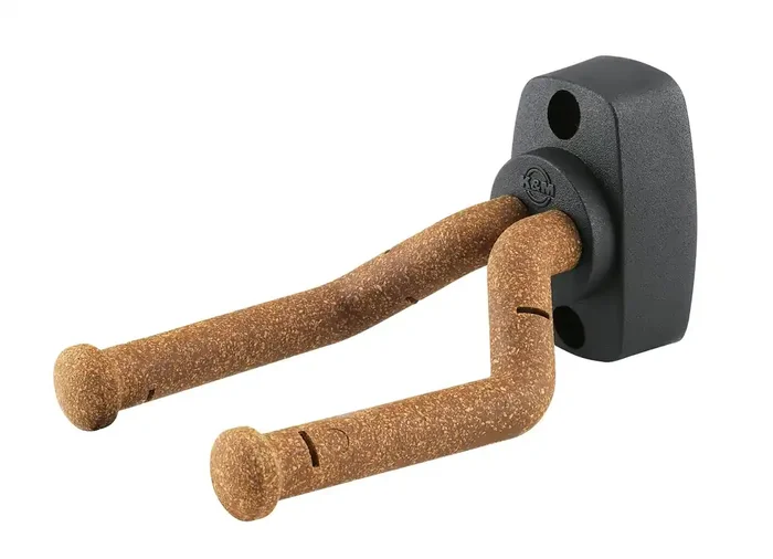 K&M (16280C) Guitar / Instrument Wall Hanger – Cork / Black