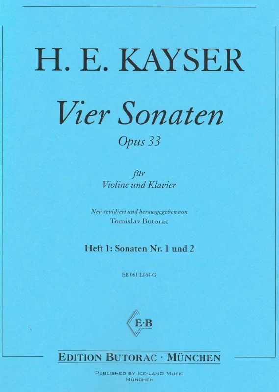 Kayser: 4 Sonatas, Op. 33 – Volume 1 (Nos. 1 & 2)