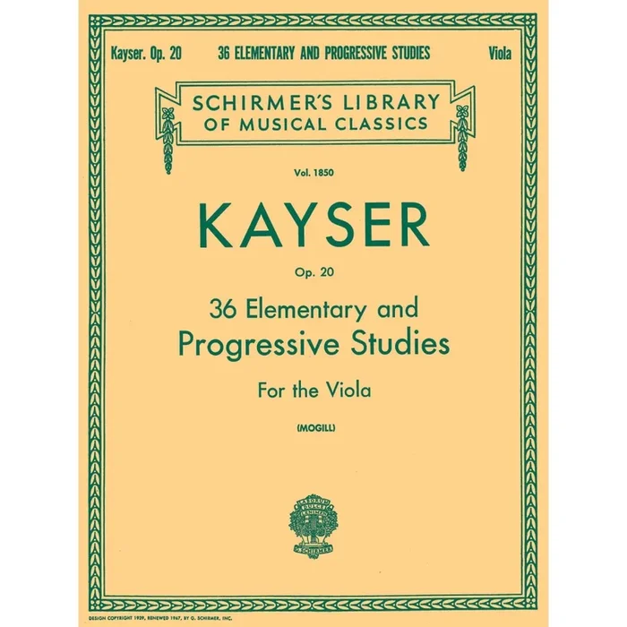 Kayser, Heinrich Ernst – 36 Elementary and Progressive Studies