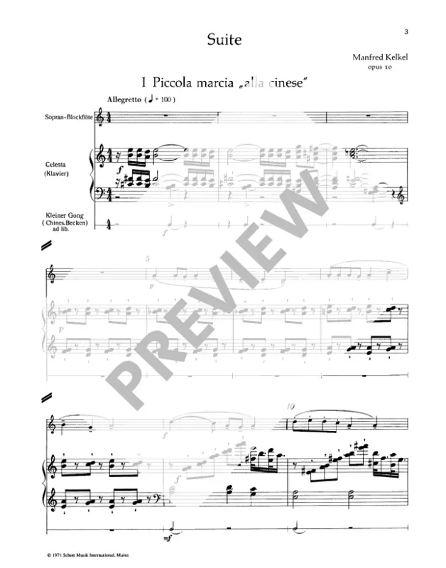 Kelkel Suite for Descant Recorder and Celesta