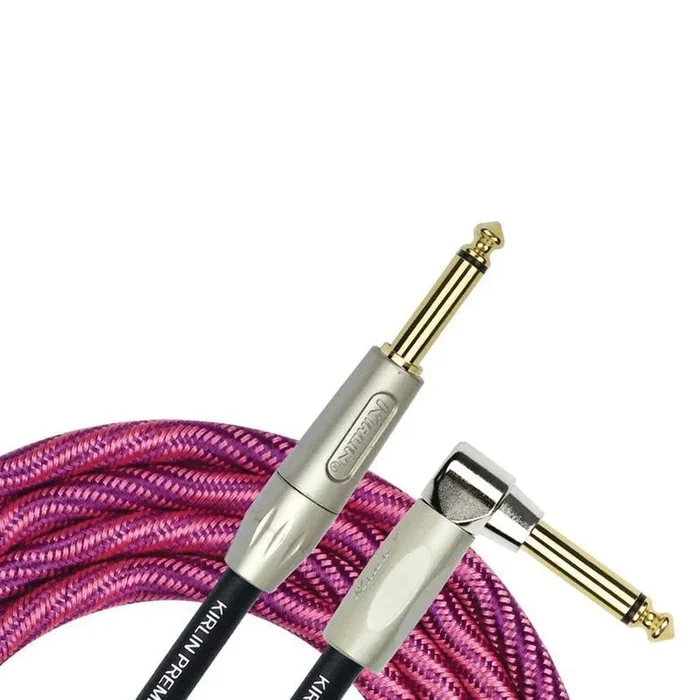 Kirlin IWB202WPP 20ft Premium Plus Wave Pink Instrument Cable RA-Straight