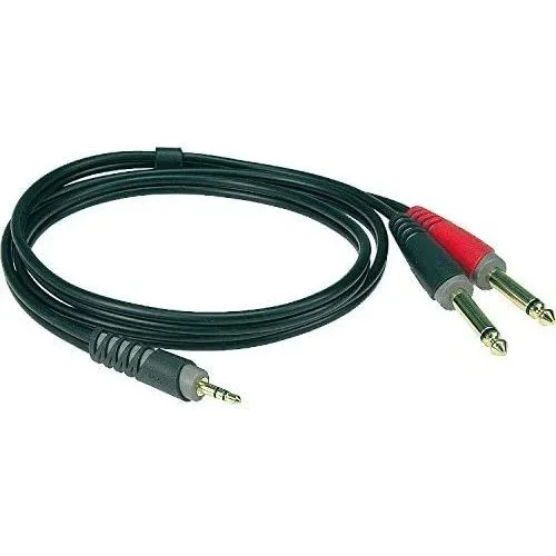Klotz AY5-0600 6m Y-cable 3.5mm TRS – 2 x 1/4″