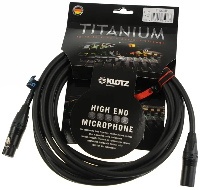 Klotz TI M0500 5m Titanium Star Quad Microphone Cable