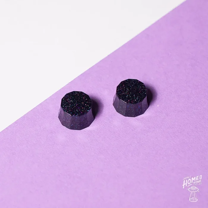 Knob Head custom -Galaxy sparkle ‘Lampshade‘ control knob duo