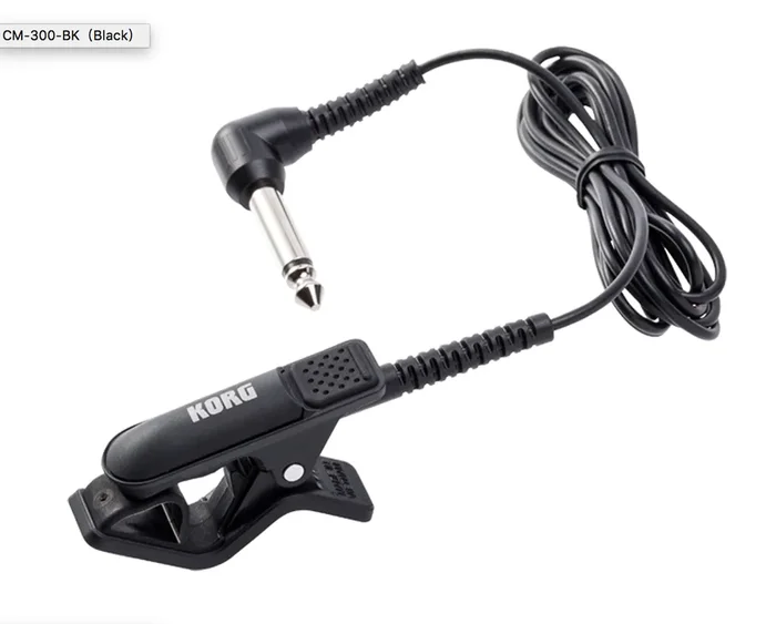 Korg CM300BK Clip-On Microphone for Electronic Tuners – Black