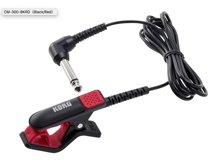 Korg CM300BKRD Clip-On Microphone for Electronic Tuners – Black/Red