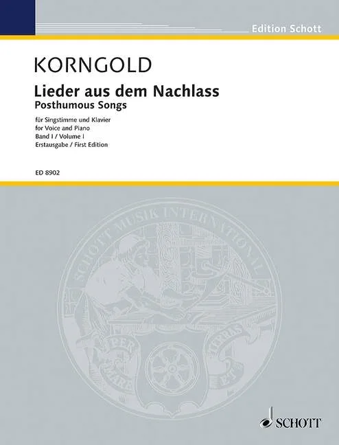 Korngold, Erich Wolfgang : Korngold, Erich Wolfgang : Vom Berge, – medium voice and piano – Schott Digital