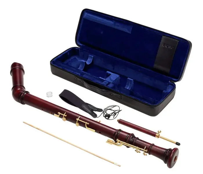 Kung Superio Bass Recorder in Stained Pearwood