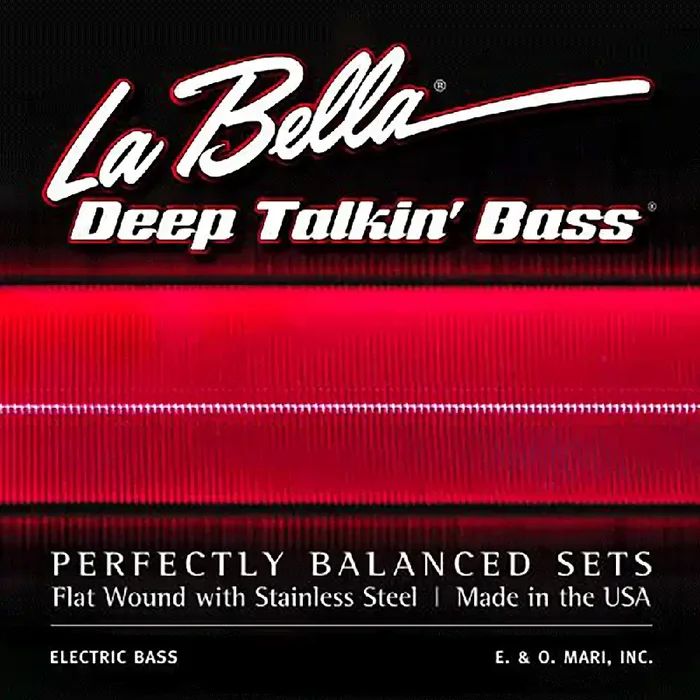 La Bella Deep Talkin‘ Bass Flatwound Stainless Steel 42-83 Danelectro Bass Guitar Strings