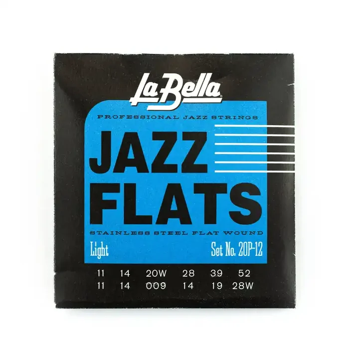 La Bella Electric Guitar Stainless Steel Flatwound 12-String 11-52 Gauge