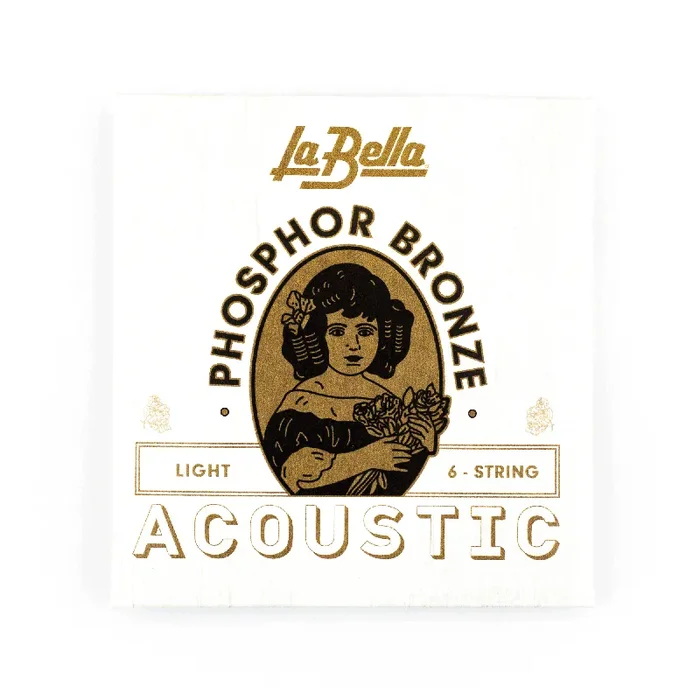 La Bella Phosphor Bronze 11-52 Acoustic Guitar Strings, Custom Light [7GPCL]