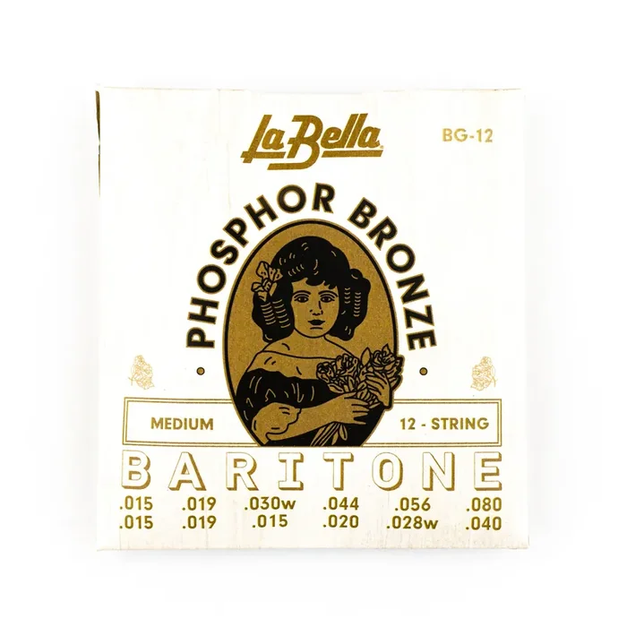 La Bella Phosphor Bronze 12-String 15-80 Baritone Acoustic Guitar Strings