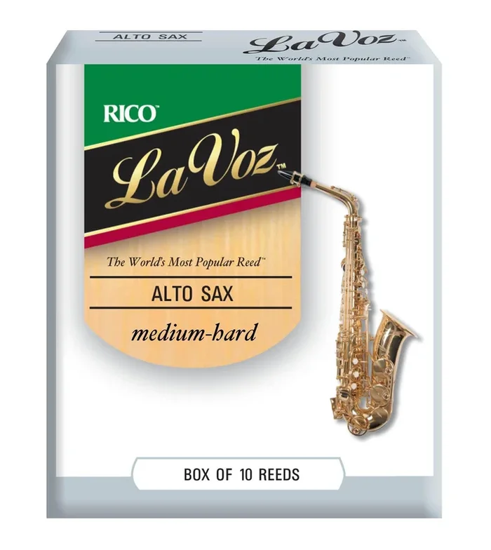 La Voz Alto Sax Reeds, Strength Medium-Hard, 10-pack