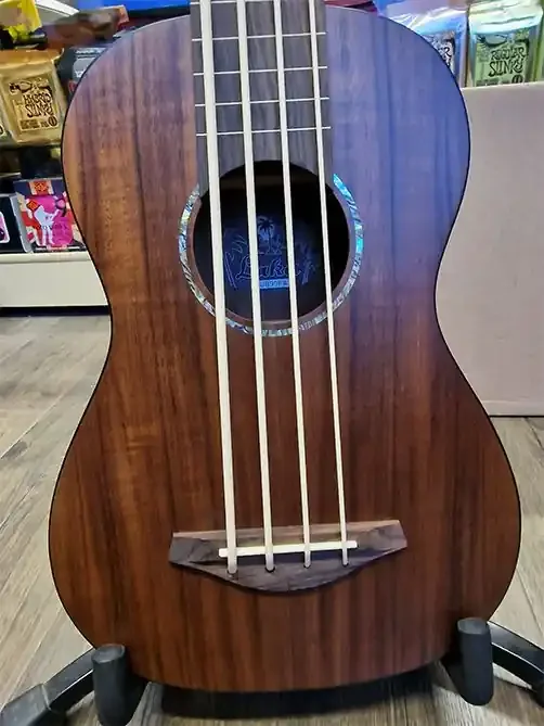 Laka VUB100EA Acacia Fretted Electro Acoustic Ukulele Bass