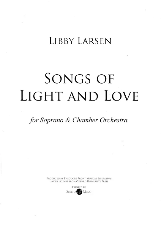 Larsen: Songs of Light and Love