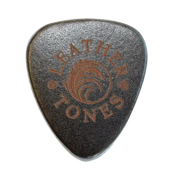 Leather Tones 3mm Standard Black Leather Plectrum