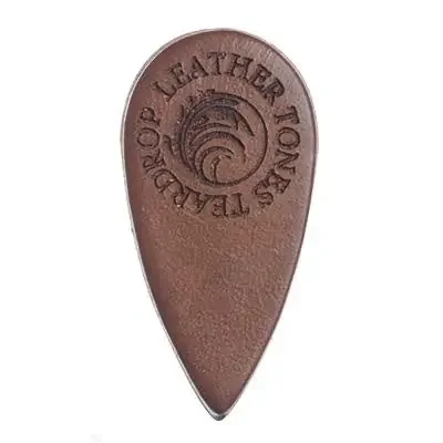 Leather Tones 3mm Whisky Leather Teardrop Plectrum