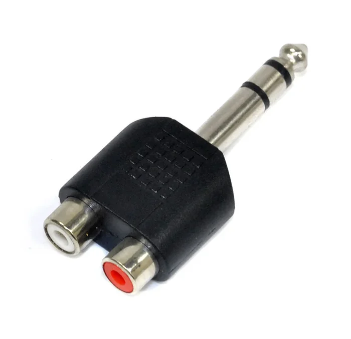 Leem Adaptor (2 x RCA Jacks – 1/4″ Stereo Plug)