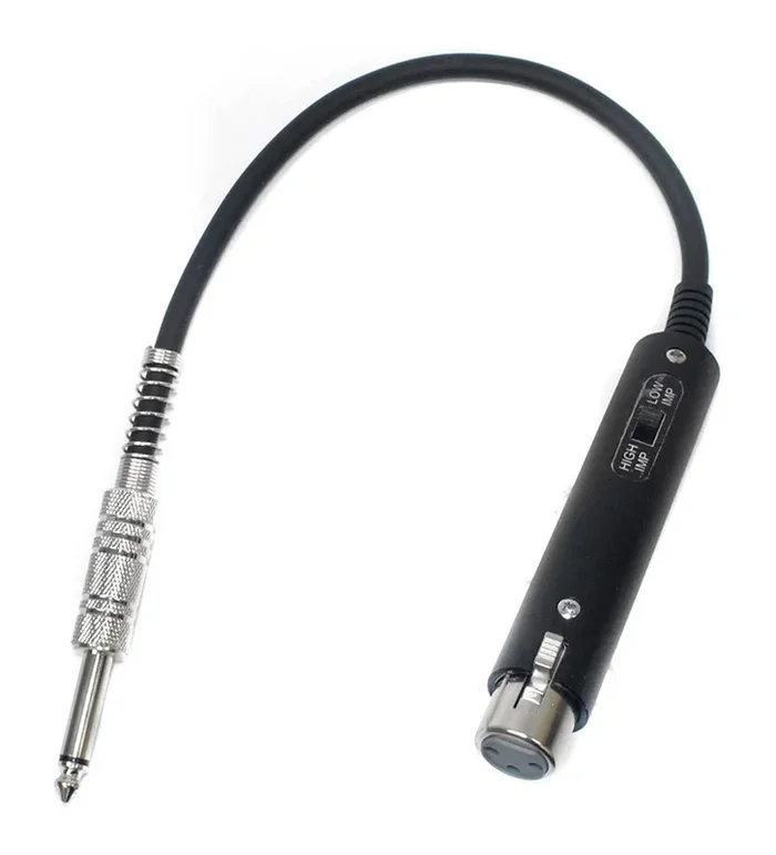 Leem Impedance Matching Transformer (12″ Cable with 1/4″ Plug – Female XLR)