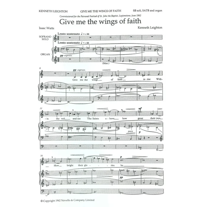 Leighton, Kenneth – Give Me The Wings Of Faith