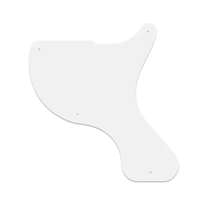 Les Paul Junior Double Cut – Solid Shiny White .090″ / 2.29mm thick, with bevelled edge