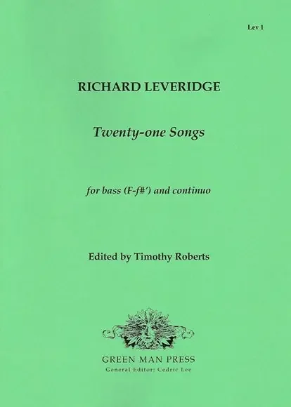 Leveridge 21 Songs for Bass and Basso Continuo